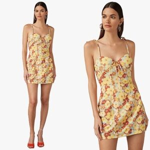 Atoir Adriana Floral Corset Mini Dress Sz 2